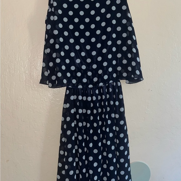 Robert Louis Navy and White women’s Polka Dot Dress - Picture 1 of 4